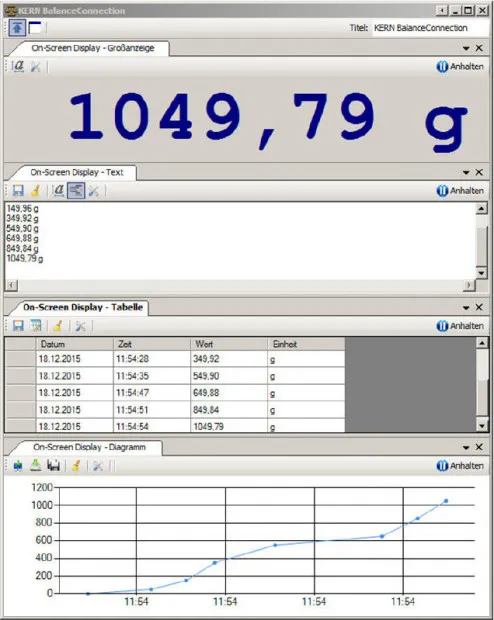 Waagen Software KERN Balance Connection